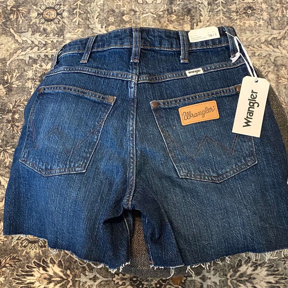 Wrangler Women's Deep Blue Denim Cutoff Shorts